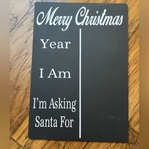 Kids Christmas Santa Wishlist Chalkboard